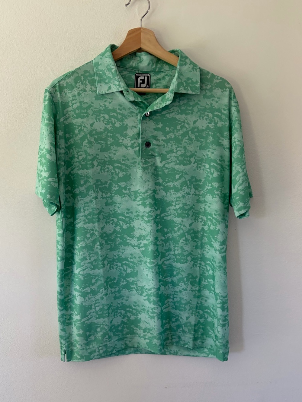 FootJoy Green Patterned Golf Polo